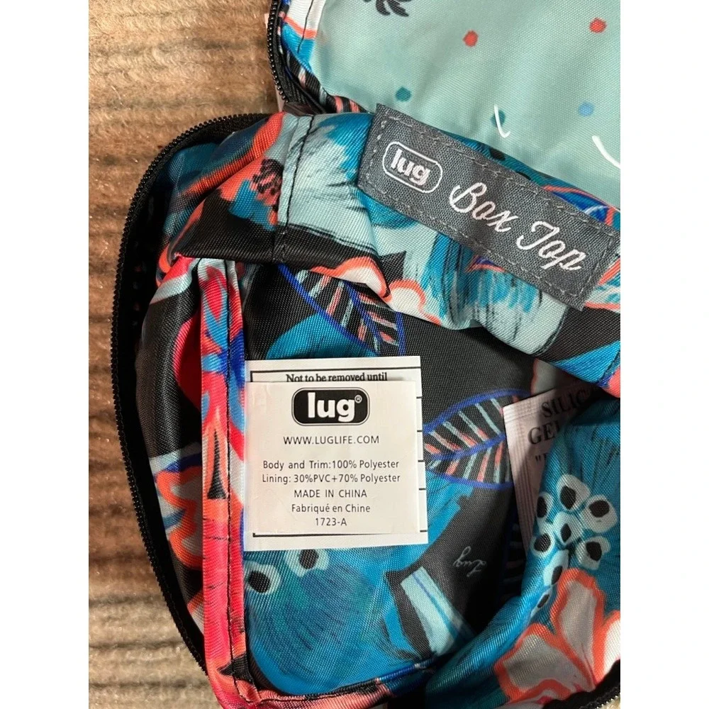 NWT Lug Box Top Small Cosmetic Case Resort Tropical Floral Travel Makeup Bag NEW